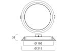 LED-Downlight Sylvania START eco 24W 2400lm 4000K 110° Ø215mm weiss