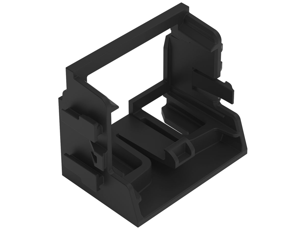 Befestigungsadapter WAGO 221 ohne Zugentlastung 10L×4mm² Schraube schwarz