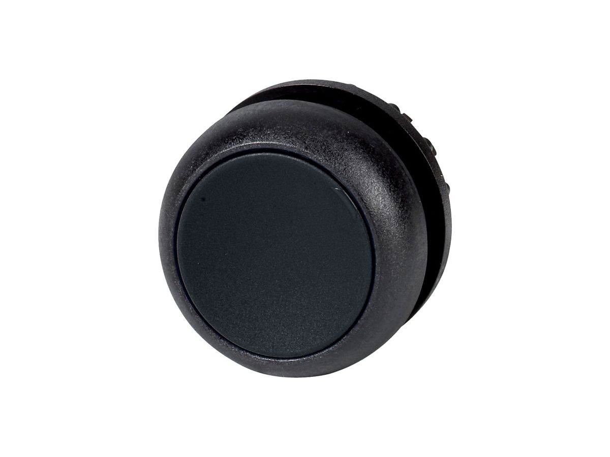 Drucktaste ETN RMQ flach schwarz, tastend, Ring schwarz