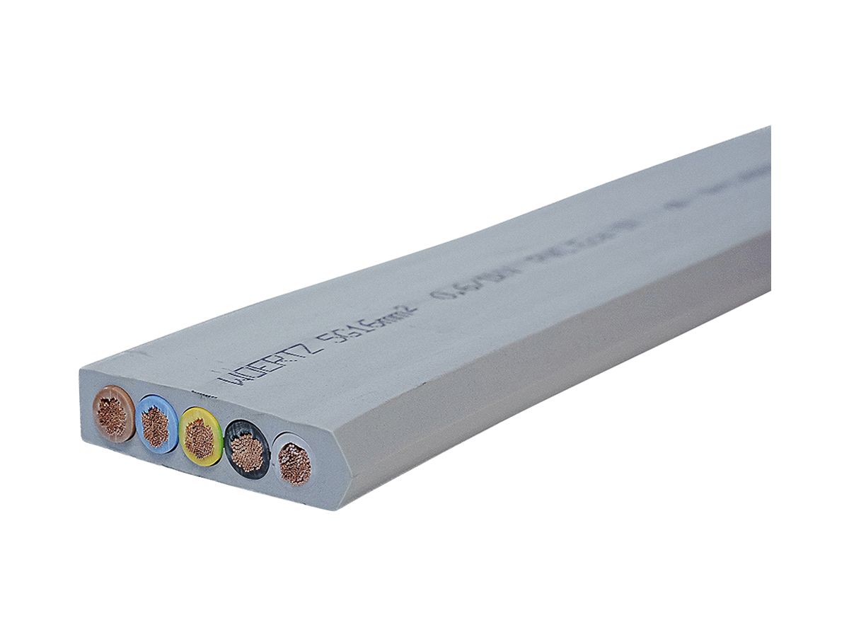 Flachkabel Woertz 5×16mm² halogenfrei grau UV B2ca