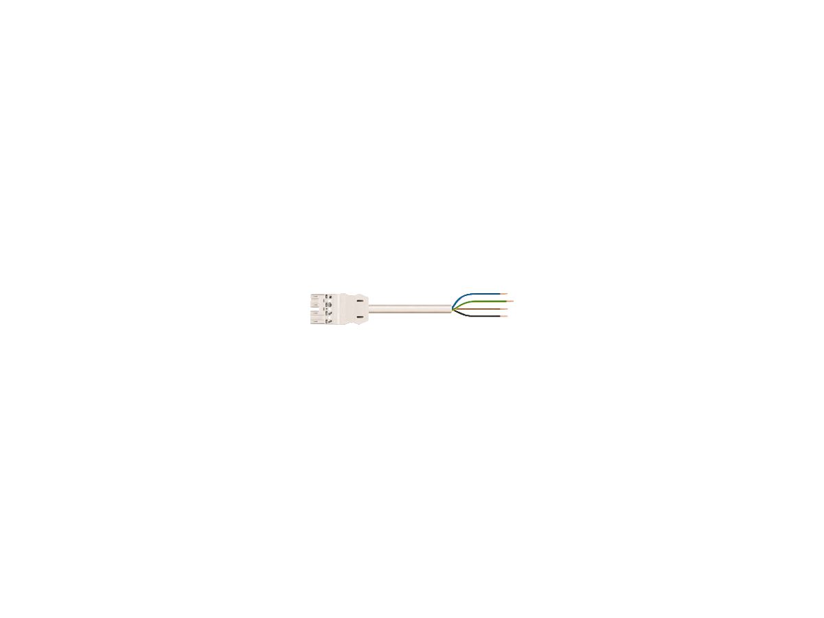 Anschlussleitung WAGO 4×1.5mm² Stecker-freies Ende 1m weiss