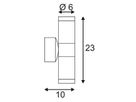 Wandleuchte SLV ASTINA OUT ESL, 2×GU10 11W IP44 weiss