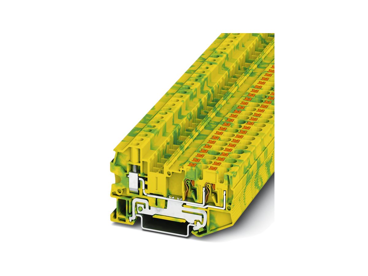 Schutzleiterklemme 0.14…6mm² Push-In-/Schraubanschluss grün/gelb