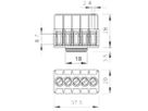 Klemmenleiste Bettermann 5P 1…4mm² 400V hellgrau