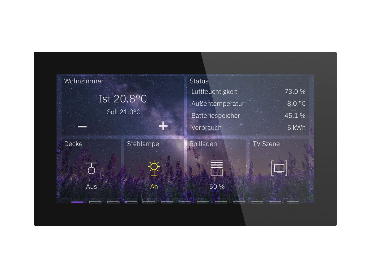 UP-Touchpanel KNX MDT BE-GTS06TS.01S 6" Glas schwarz