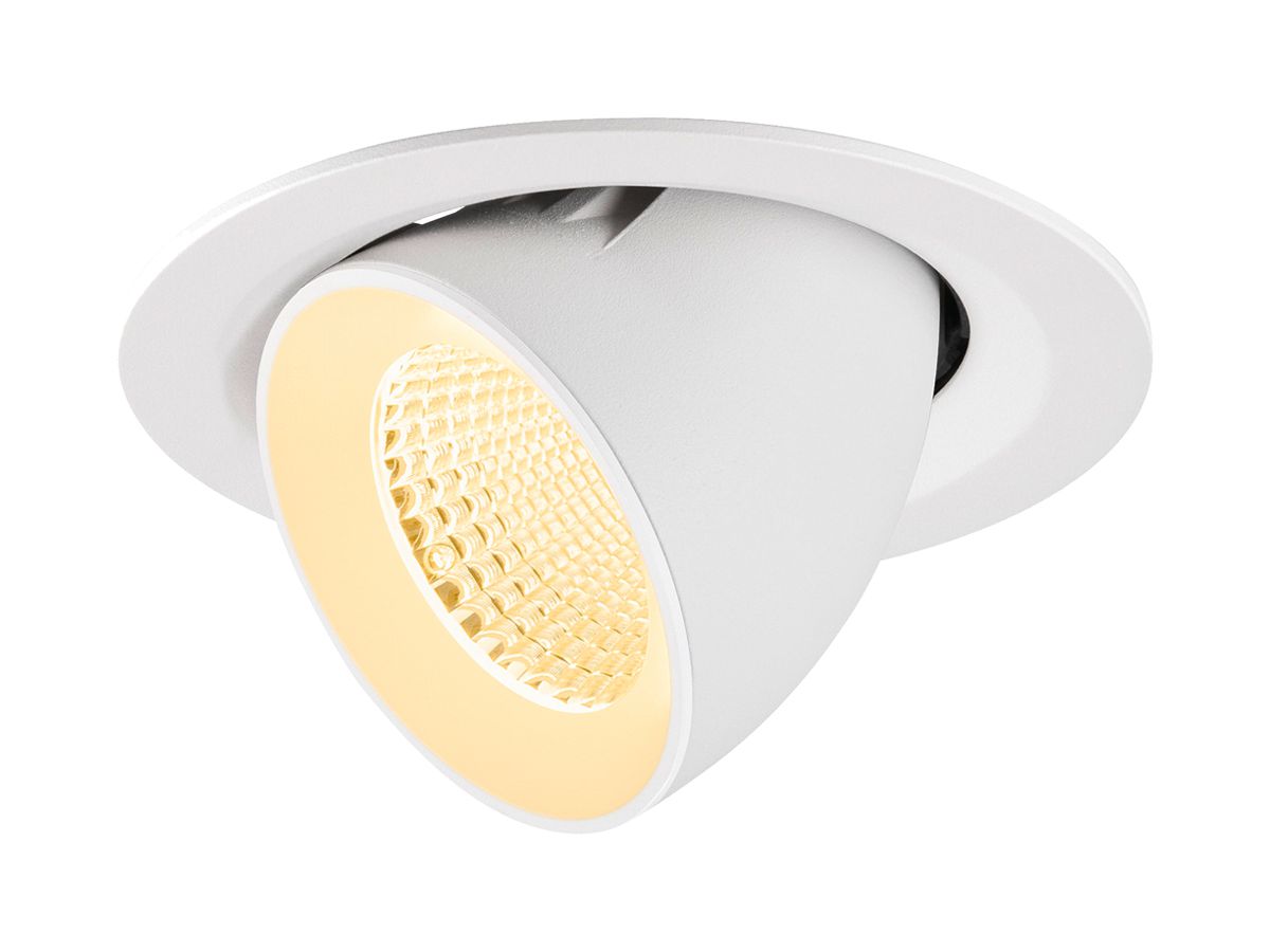 LED-Downlight SLV NUMINOS GIMBLE M 12W 1800lm 3000K MB DALI Ø135×95 weiss