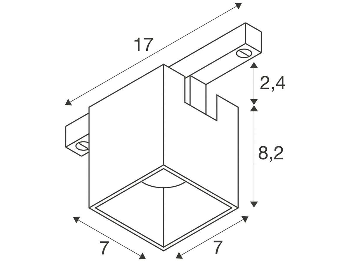 LED-Spot SLV FIXT-IT Surface 7W 800lm 927 36° DALI 48V AD square go/sz