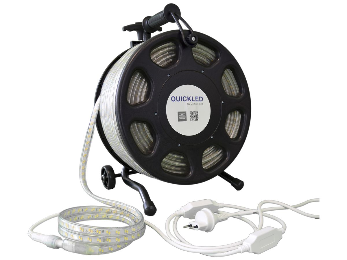 LED-Lichtband QUICKLED 240N IP65 240V 15W-1500lm/m 4000K 50m Abroller zweiseitig
