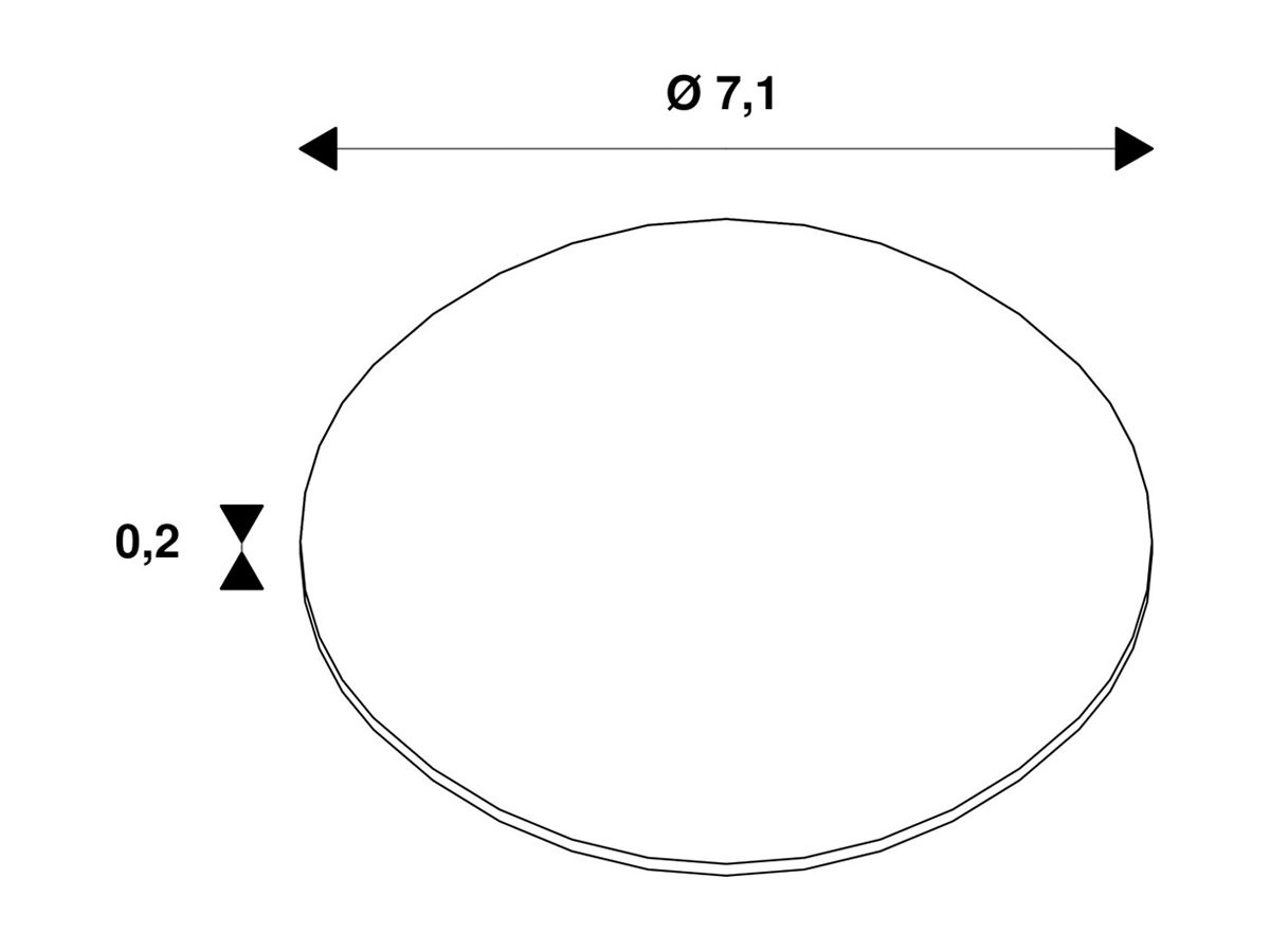 Diffusor SLV NUMINOS XL ELLIPSE symmetrisch Ø71mm PMMA weiss
