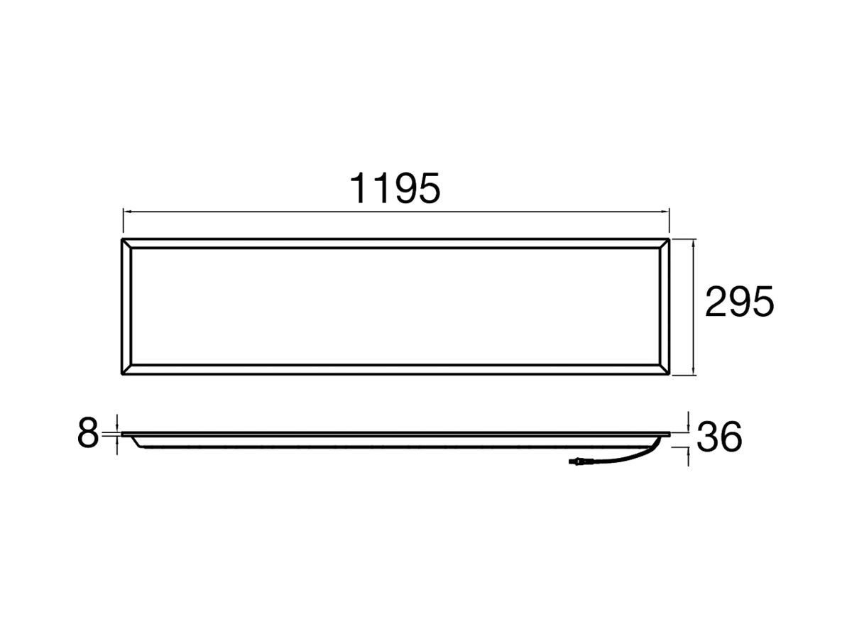 LED-Panelleuchte SLV PANEL P 42W 4500lm 840 1195×295mm weiss