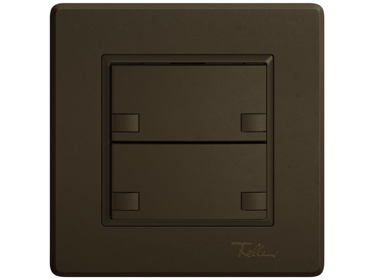 UP-KNX-Taster RGB EDIZIO.liv SNAPFIX® Temperaturfüh.o.LED 2×Taste 2-Tbed.br