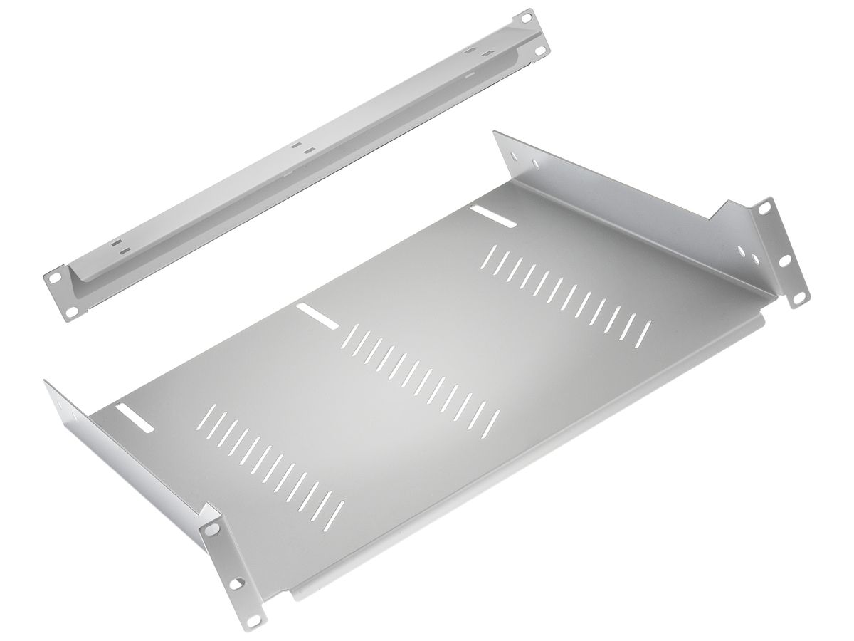 Geräteboden R&Mfreenet 19"×750mm 2HE 80kg grau