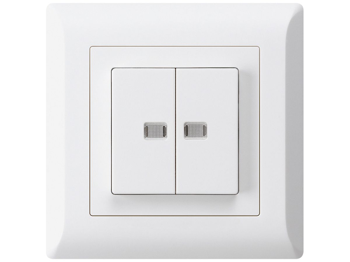UP-Leuchttaster kallysto.line 2×A-R/1P mit 2 Linsen weiss