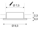 Einbaurahmen SLV NEW TRIA 75 Aluminium Ø93×26mm Silber