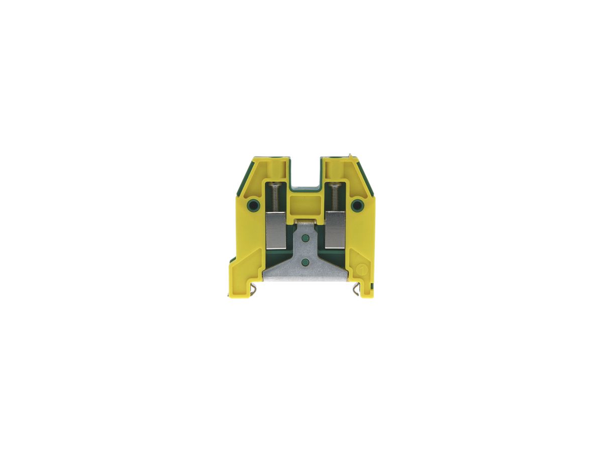 Schutzleiter-Reihenklemme Woertz 2.5…6mm² Schraubanschluss 2×1 TH35 grün/gelb