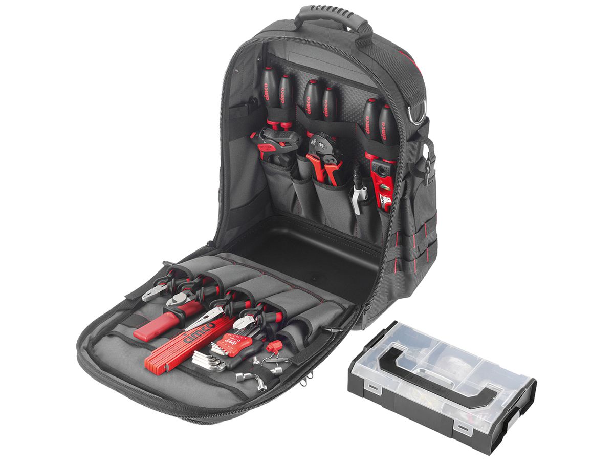 Werkzeugrucksack Cimco Ergo-XL30 24-teilig mit L-BOXX Mini