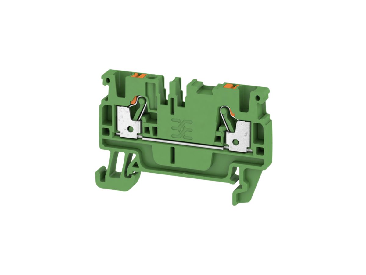 Durchgangs-Reihenklemme Weidmüller A2C PUSH IN 2.5mm² TS35 grün