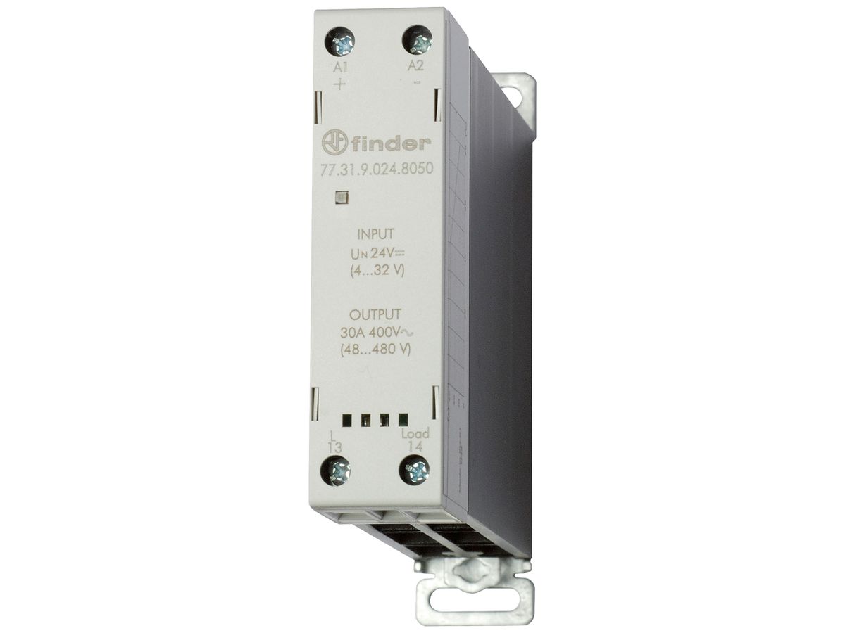 Halbleiterrelais Finder 77.21 25A/19…305VAC Kontakt NO Nullpunkt 24VDC