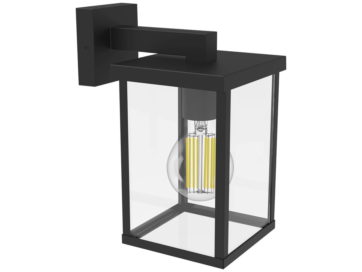 Wandleuchte Philips Bellini SQ E27 1×25W IP44 236×234×174mm schwarz