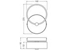 LED-Wandleuchte LEDVANCE Decor Circle 8W 370lm 830 160×95×225mm schwarz