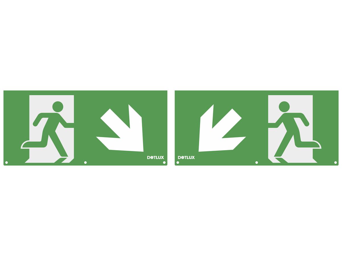 Piktogramm-Set DOTLUX je 1×Pfeil diagonal links/rechts unten