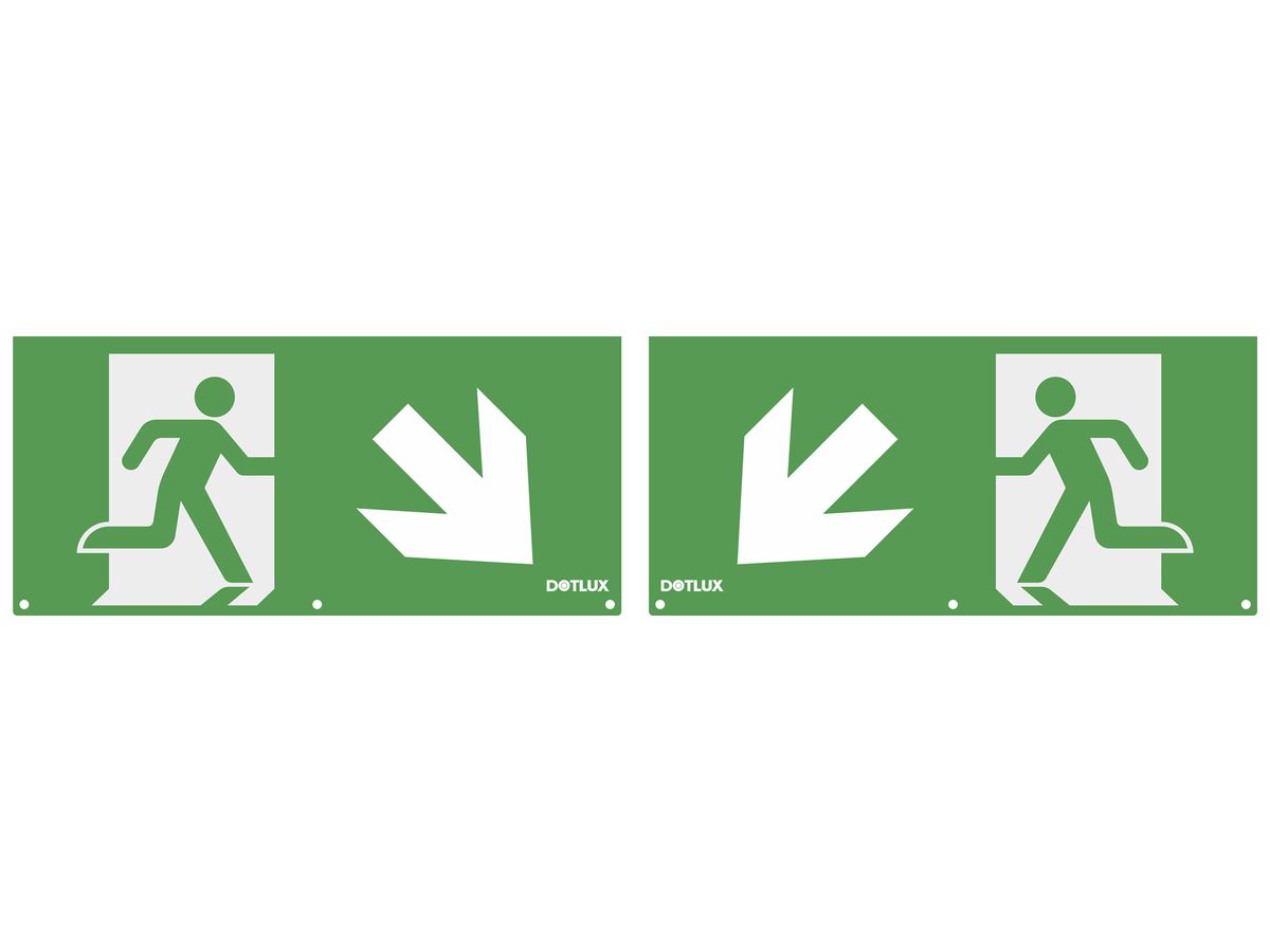 Piktogramm-Set DOTLUX je 1×Pfeil diagonal links/rechts unten