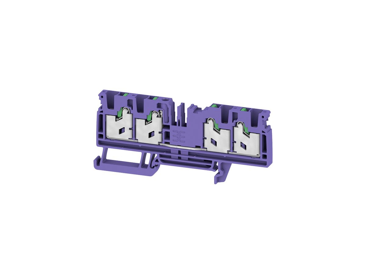 Durchgangs-Reihenklemme WM S4C 4mm² 32A 1000V SNAP IN 4×1 TH35 vi