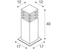 Standleuchte SLV RUSTY SQUARE 40, E27 11W IP55 Eisen gerostet