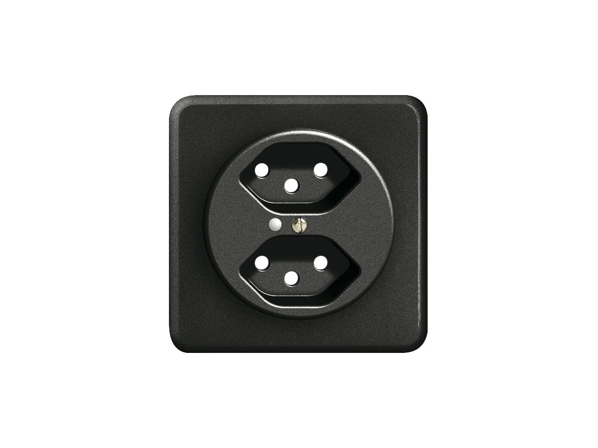 UP-Frontset FH 2×T13 schwarz 86×86mm mit Linse