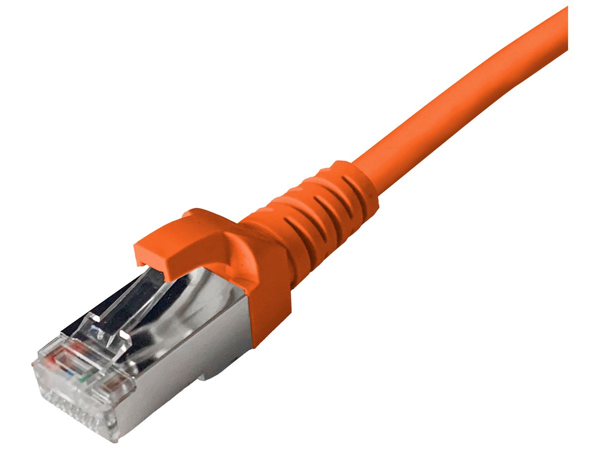 Patchkabel RJ45 Dätwyler 5502 flex LSZH CAT5e S/UTP AWG26 1:1 orange 0.5m
