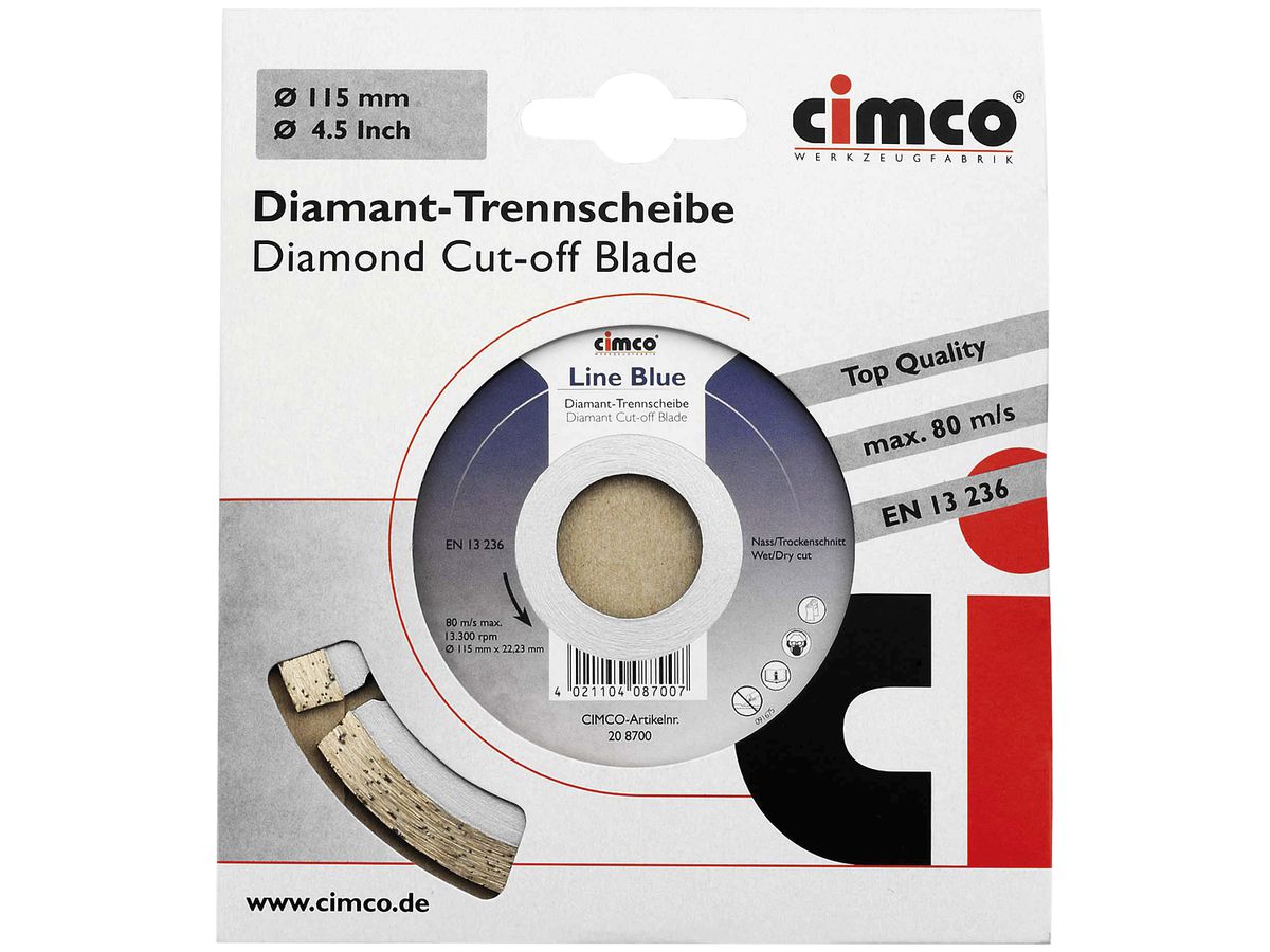 Diamant-Trennscheibe CIMCO Line Blue Ø230mm