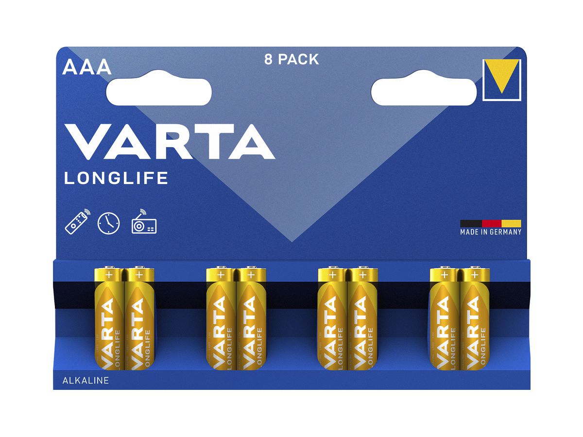 Batterie VARTA Longlife AAA Blister à 8 Stück