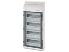 AP-Kleinverteiler Hensel 4-reihig, 708×295×129mm, 48 TE (4×12×18 mm), IP65