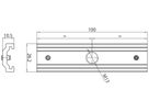 Schienenhalterung Sylvania OneTrack M13 Aluminium 100mm×26.2mm×10.5mm schwarz