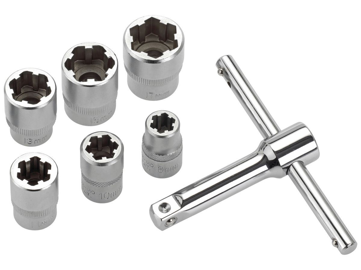 Steckschlüssel-Satz CIMCO 7-teilig 3/8“ SW 8//10/11/13/15/17mm