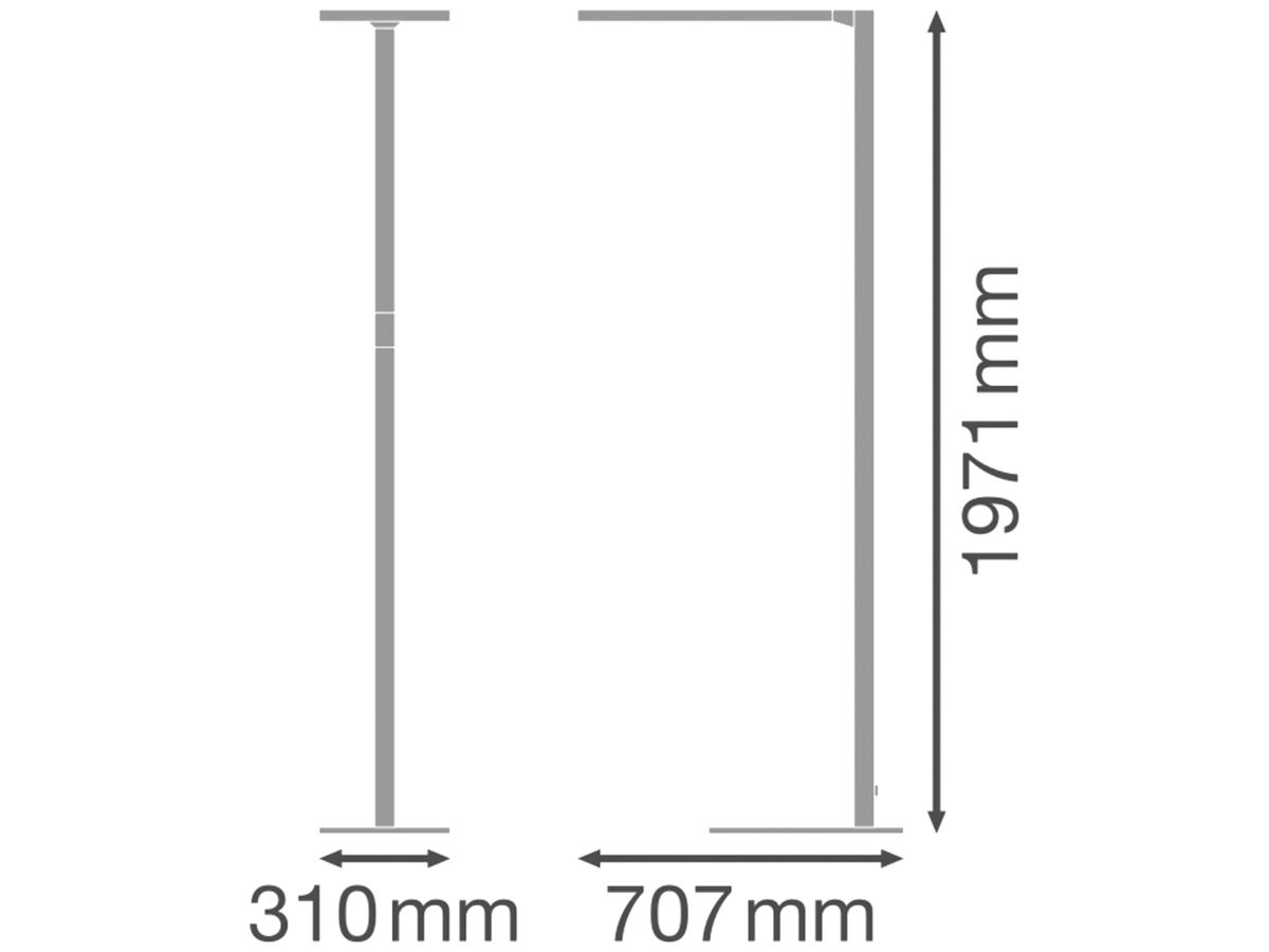 LED-Stehleuchte LEDVANCE COMPACT 88W 12600lm 4000K PIR DIM grau