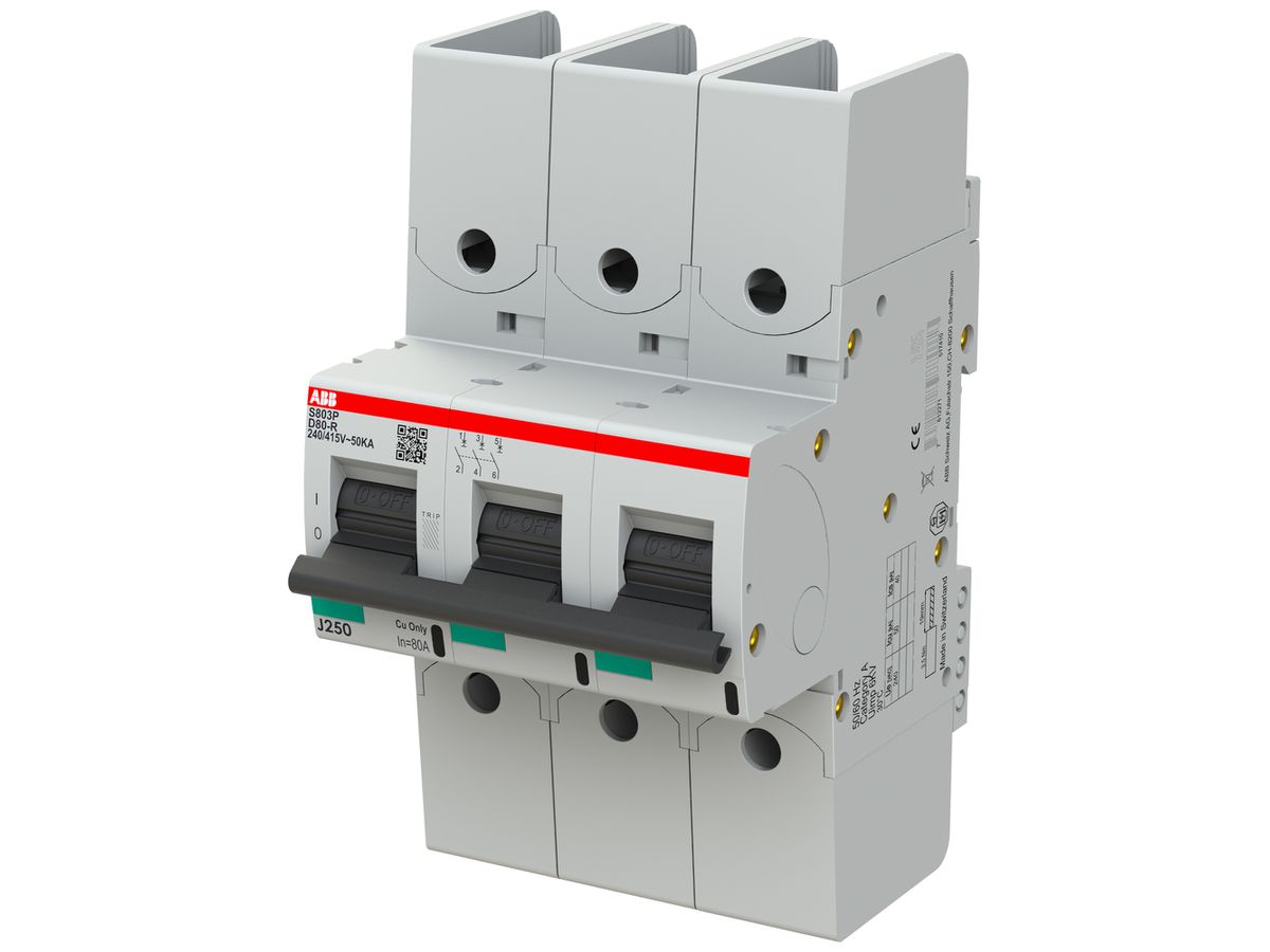 Leitungsschutzschalter ABB S803P-D80-R 3P 400V D-80A 50kA 4.5TE