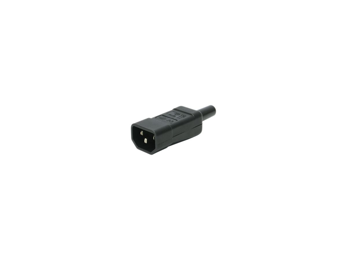 Apparatestecker Steffen SEV 113 65° schwarz