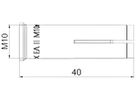 Einschlagdübel BET EA II M10 Ø12×40mm St galvanisch/ elektrolytisch verz.