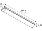 LED-Feuchtraumleuchte SLV WATERPROOF V 9/18W 2010lm 830/840 IP66 0.6m grau