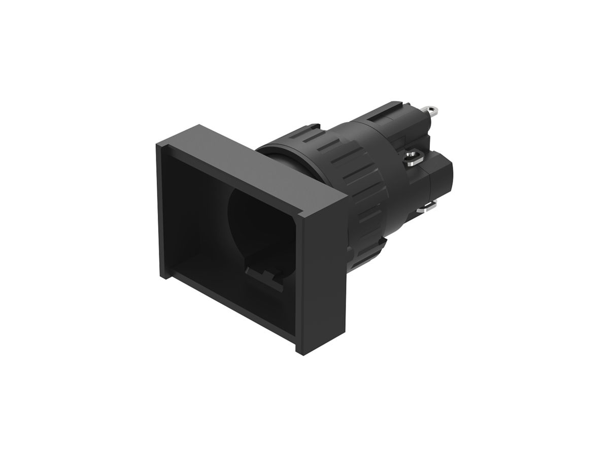 Leuchtdrucktastervorsatz EAO 31 18×24mm 1Ö+1S schwarz IP40