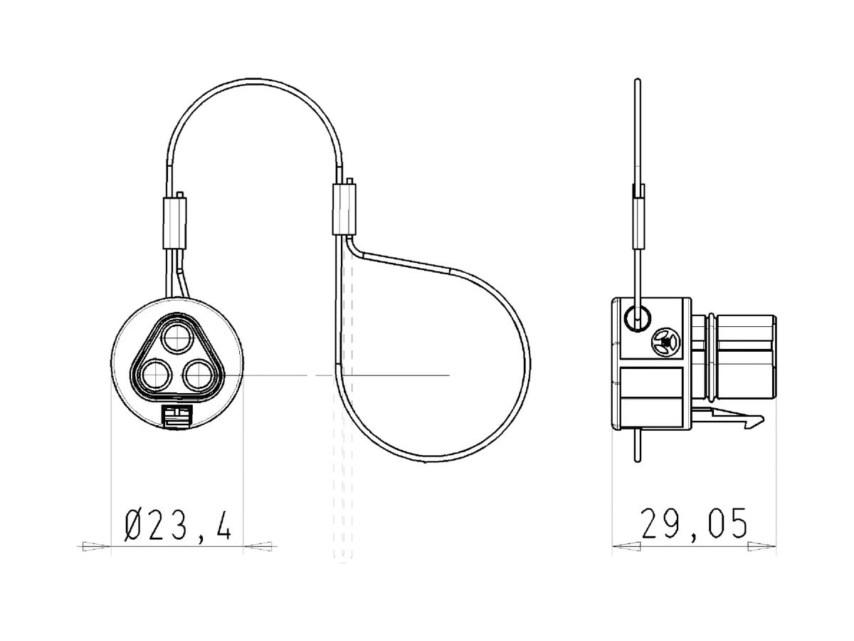 Verschlussstück Wieland RST, für Stecker RST20i3/2, schwarz