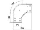 Bogen BET RB 90° 35×100mm Stahl feuerverzinkt