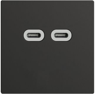 Steckdose USB 18W 2×Typ C Feller EDIZIOdue F 230V 3600mA schwarz