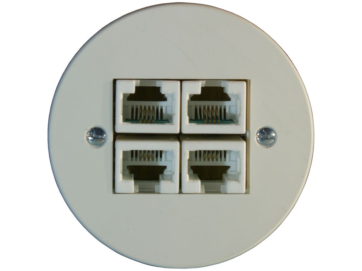 UP-Anschlussdose St.4×RJ45 weiss