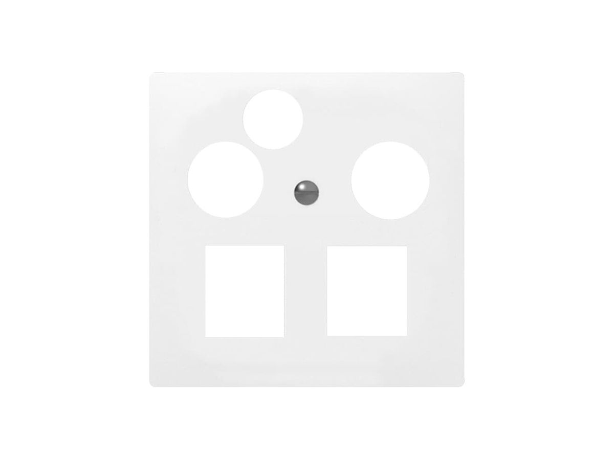 Frontset SIDUS Z/E weiss für R&M HWSforte 3×Koax MD, 2×RJ45