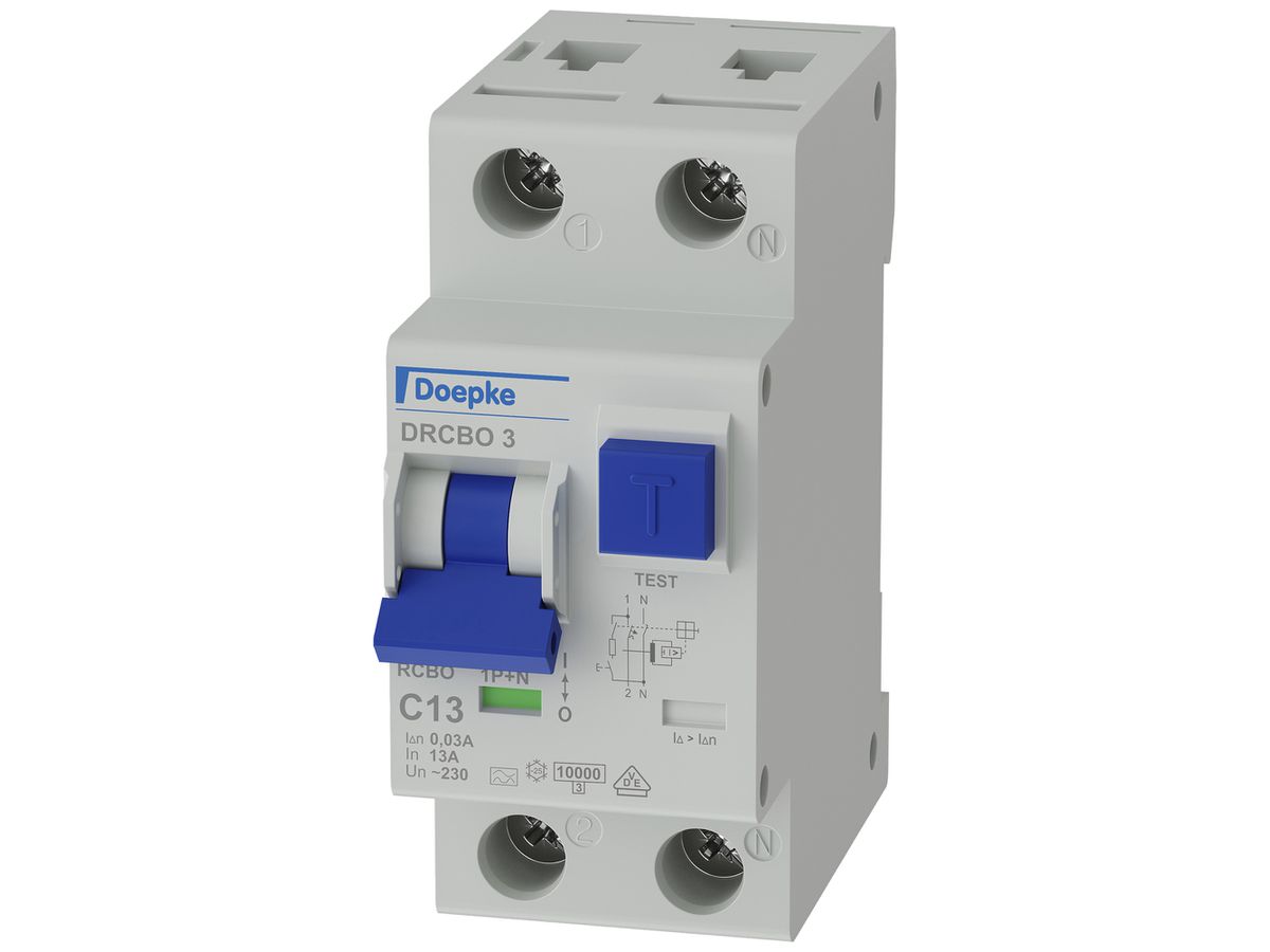 FI/LS-Schalter Doepke DRCBO 3 1LN 230V C 13A 0.03A Typ A 10kA