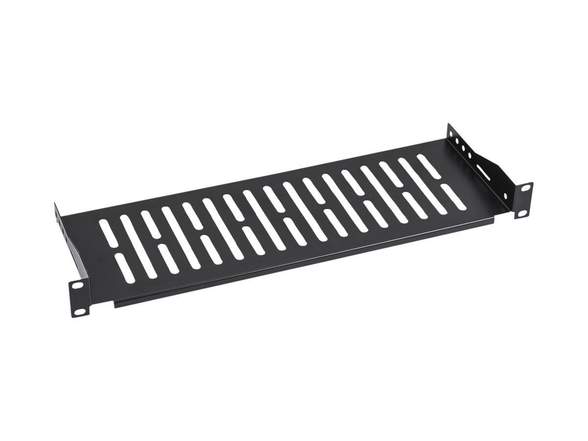 Geräteträger 19" VALUE 1HE 440×150mm max. 10kg Stahl schwarz