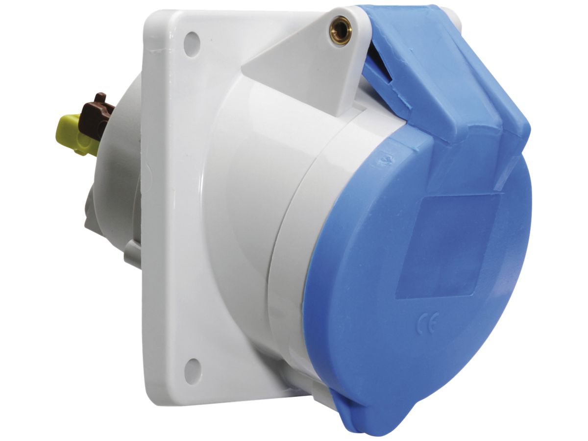 EB-Steckdose CEE Bals 3P 32A 230V 6h blau IP44 vernickelt QC schr.