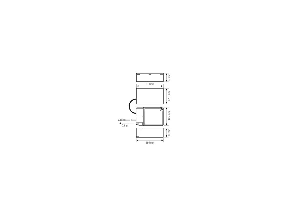 LED-Konverter ESYLUX DRIVER SET 32W 700mA RJ45 DALI-2